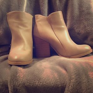 Tan booties